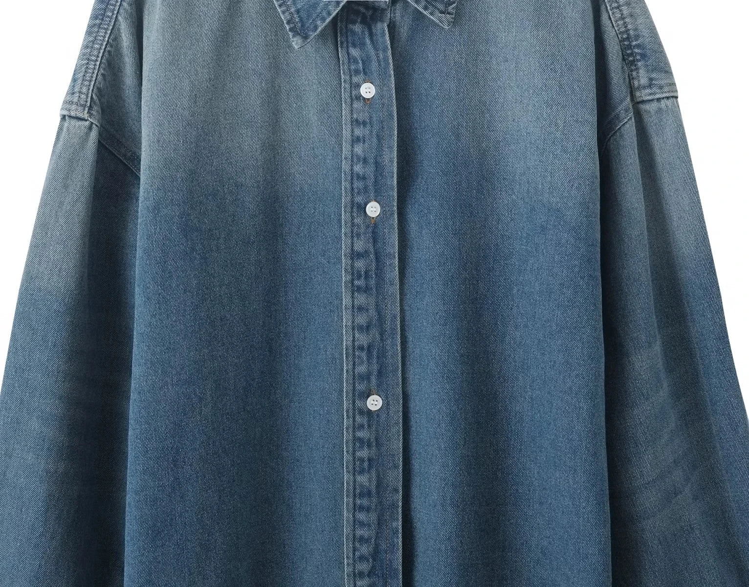 Pre Order:  Blue Denim Single-Breasted Long Sleeve Jacket