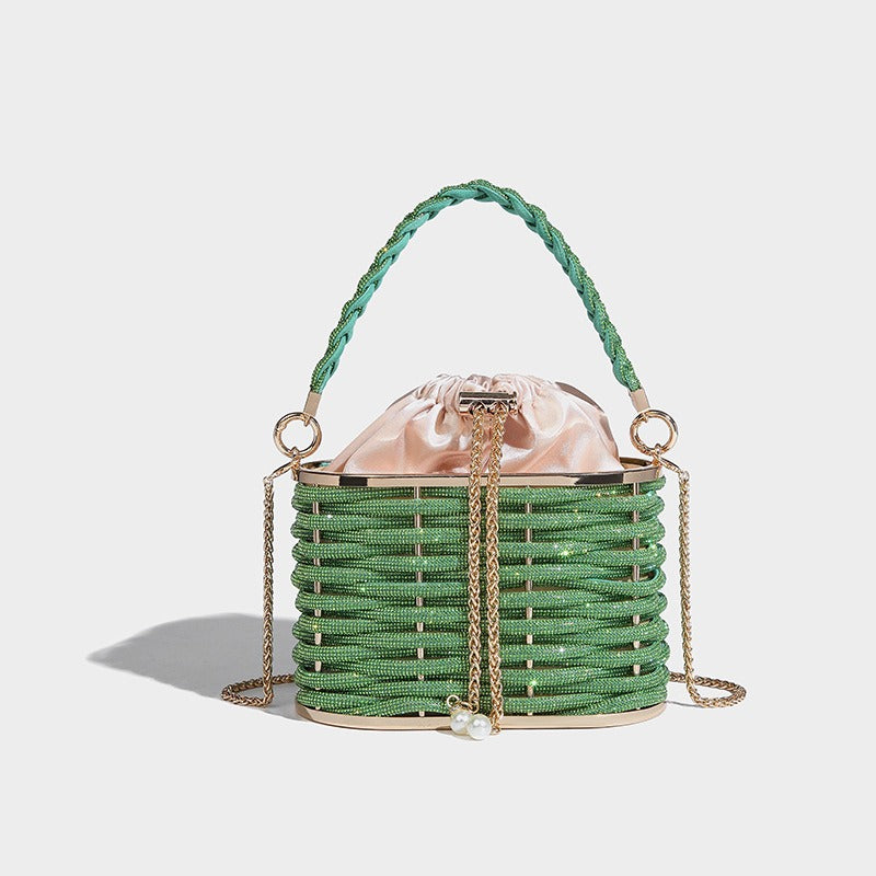 Sparkling Water Diamond Basket Evening Handbag