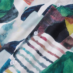 Multicolor Patch Design Oversized Shirt