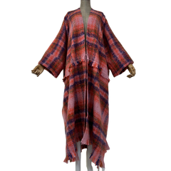 Cozy Plaid Maxi Winter Cardigan - WINI