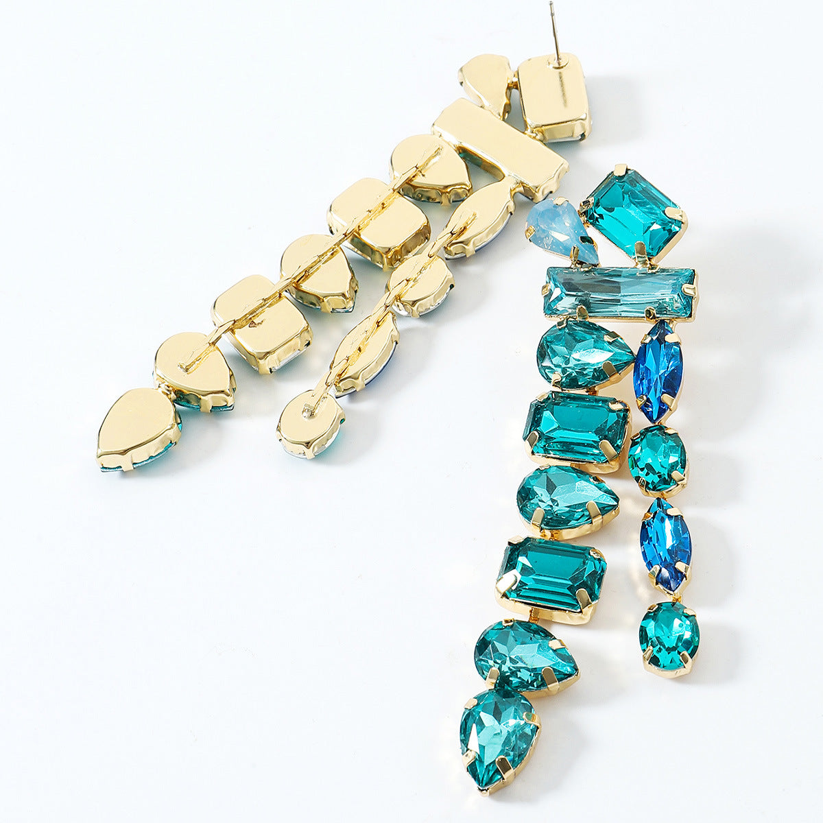 Sparkly Diamond Alloy Geometric Earrings