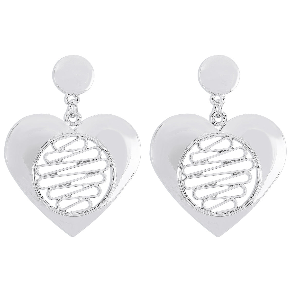 Hearts Electroplated Dangle Earrings