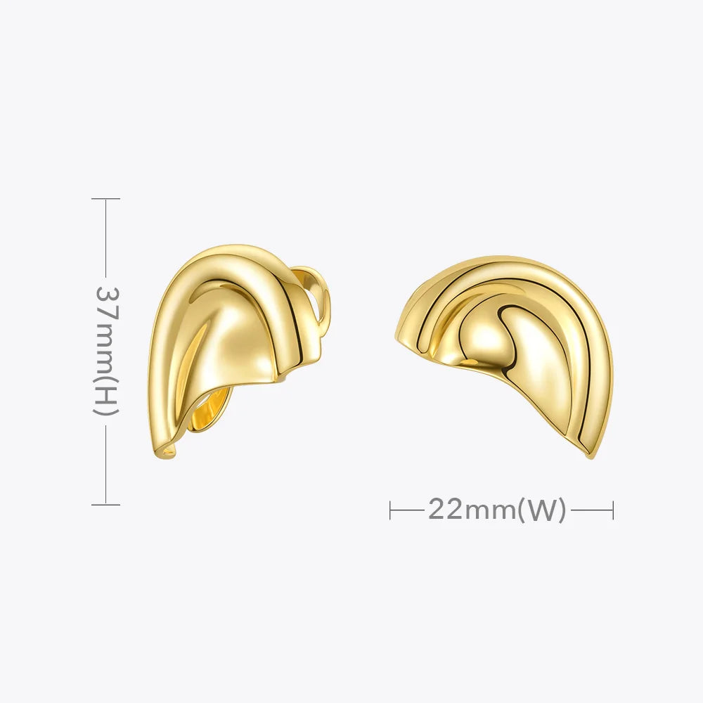 Ear Shaped Clip On Earrings