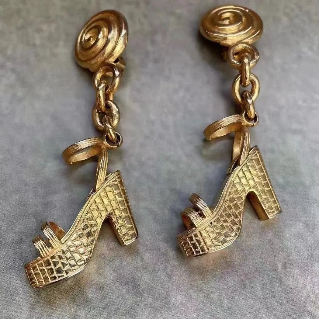 Vintage Heel Charm Earrings