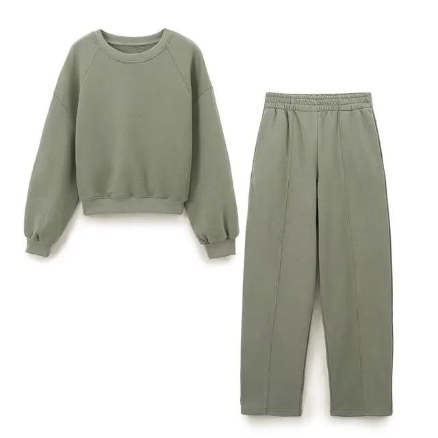 Long Sleeve Cotton Sweater + Pants Set