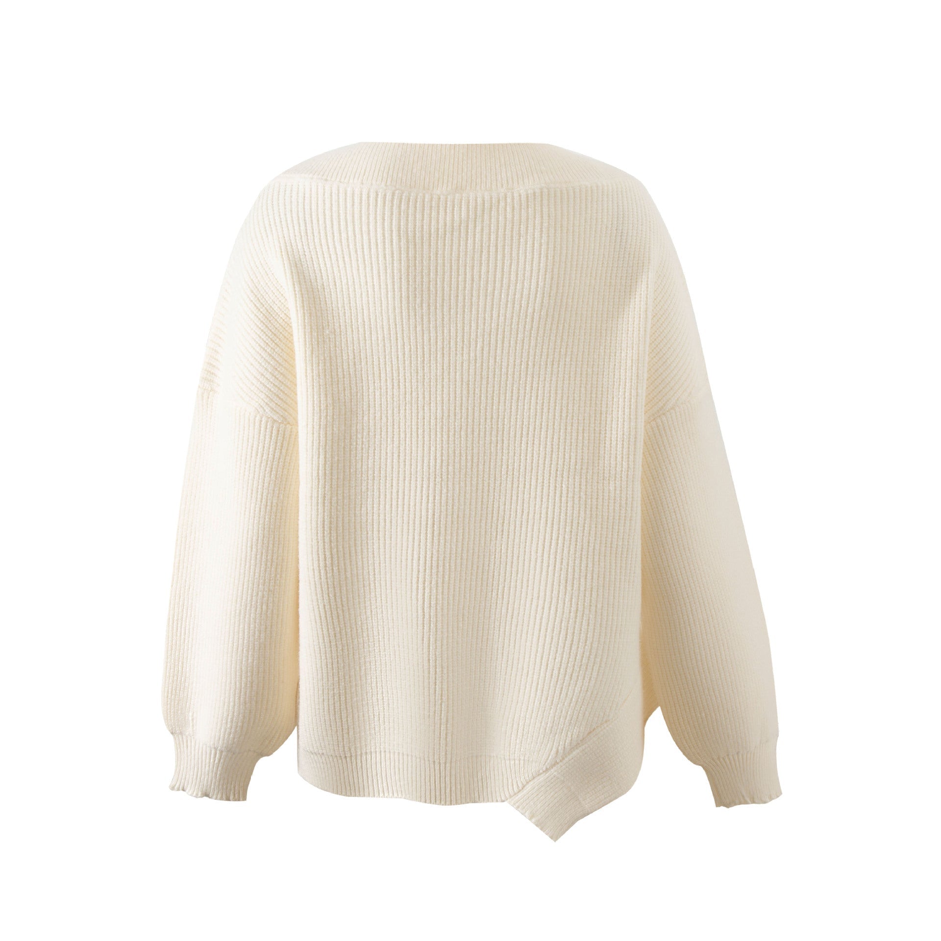 Loose Elastic Thread Irregular Knitting Sweater