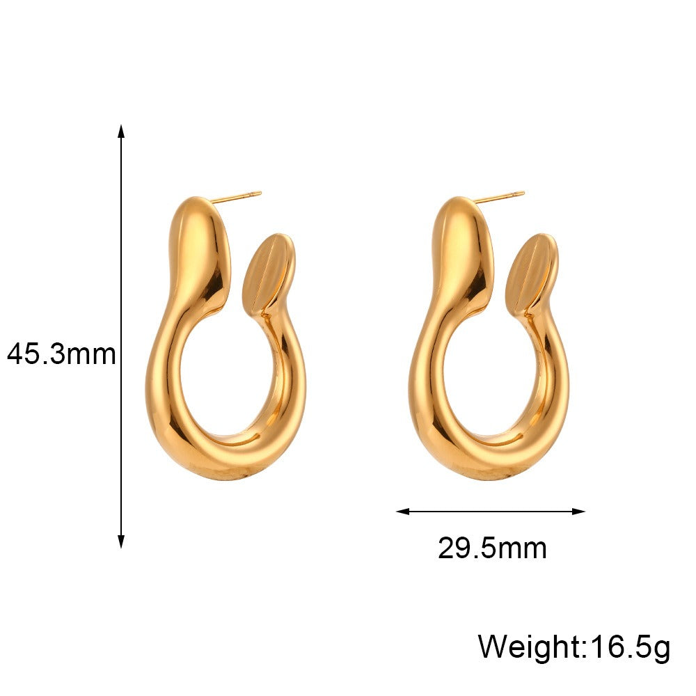 Stainless Steel Hollow Earrings