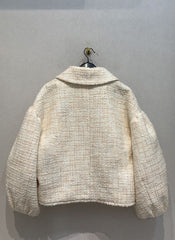 Retro Wool Puff Sleeve Jacket