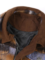 Plaid Zip-Up Short Jacket