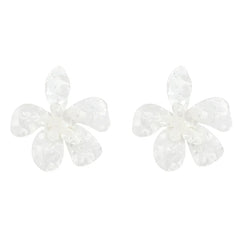 Acrylic Large Flower Earrings