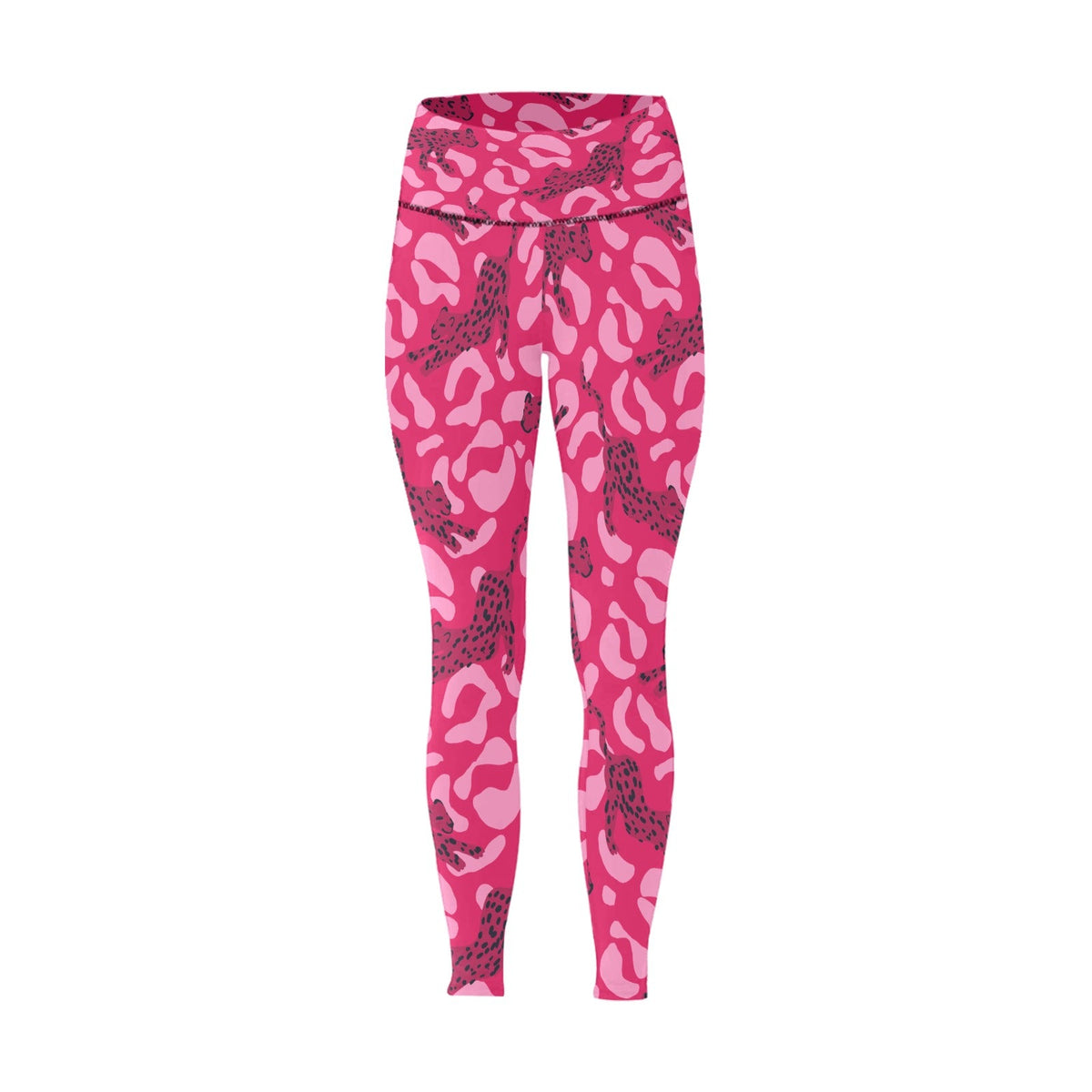 Pink Leopard High-Waisted Leggings