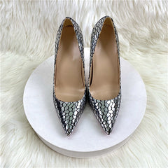 Stone Pattern Pointed Toes Stilettos