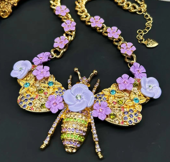 Pre Order:  Bee Flower Necklace + Earrings