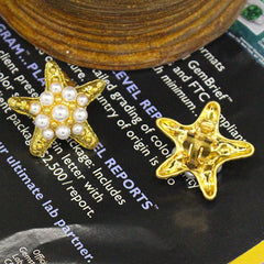 Starfish Pearl Antique Minimalist Earrings