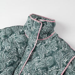 Paisley Removable Sleeves Zip-Up Jacket