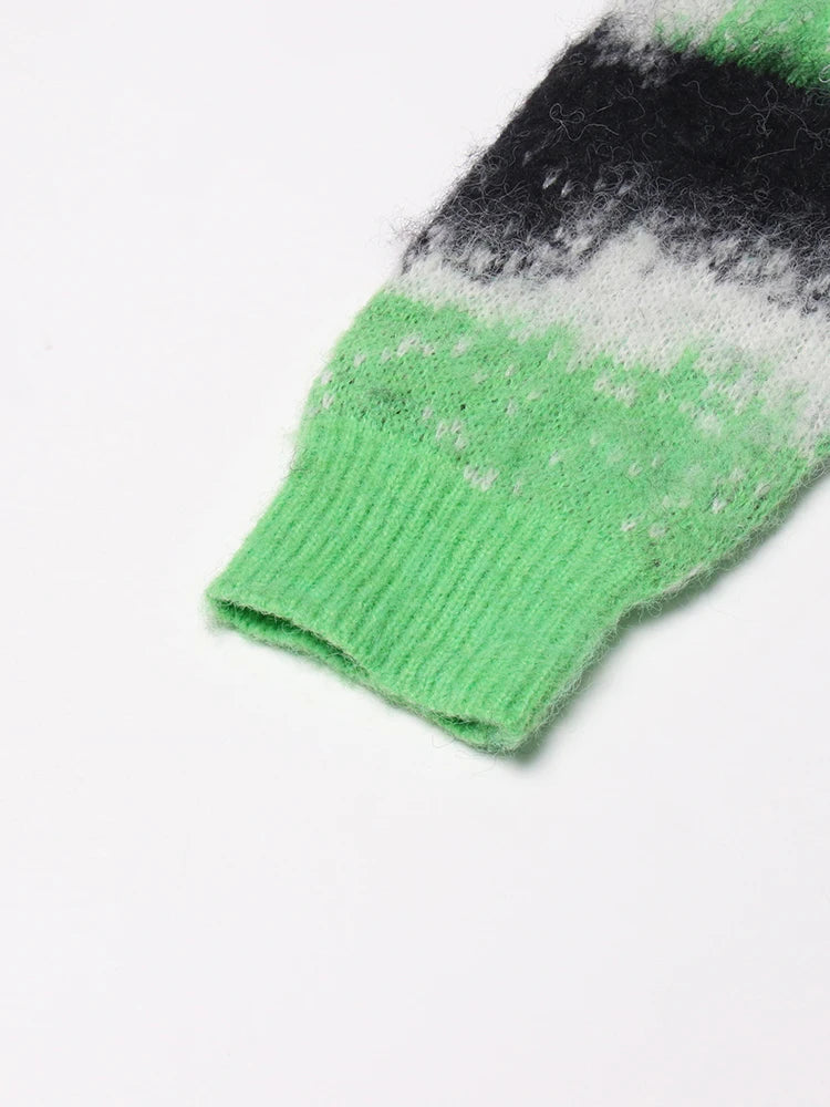 Gradient Stripes Cotton Sweater