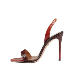Round Head Strip Stiletto Sandals