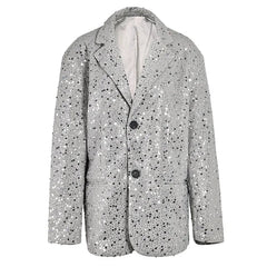 Sequins Single Breasted Big Size Blazer