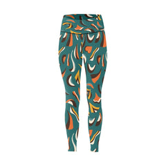 Mbida Green High-Waisted Leggings