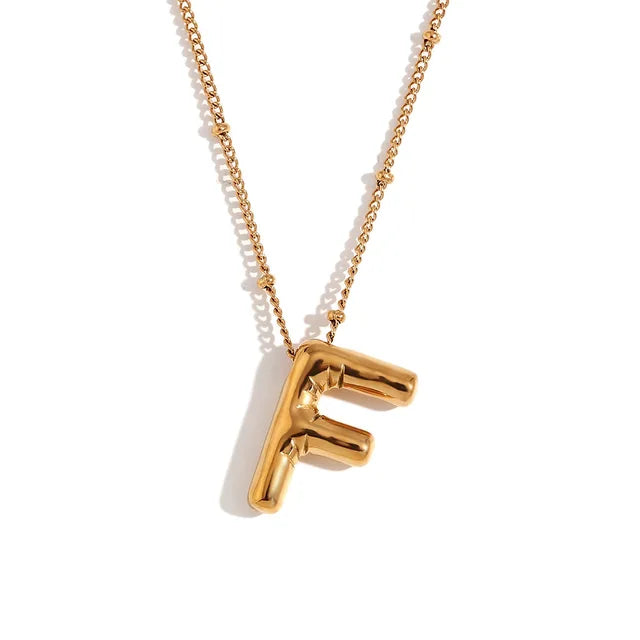 Alphabet Pendant Plated Necklace