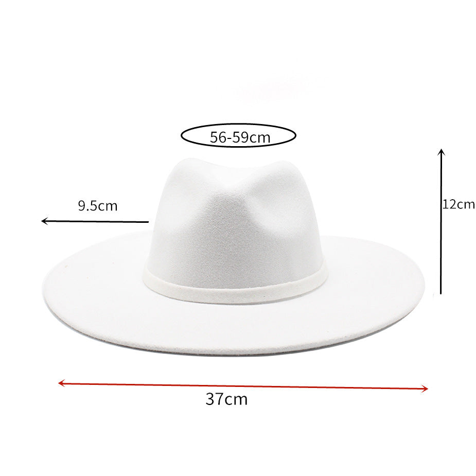 Wide Brim Felt Fedora Hat