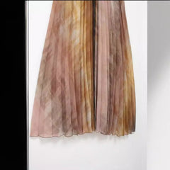 Tie Dye Halter Neck Pleated Dress