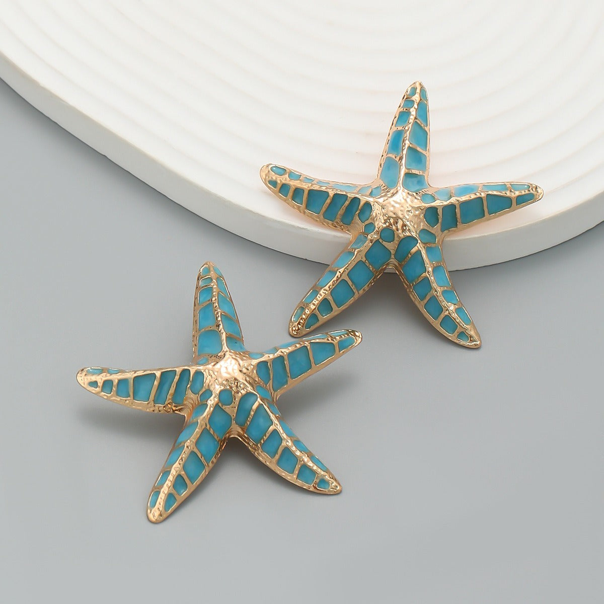 Starfish Drip Oil Earrings