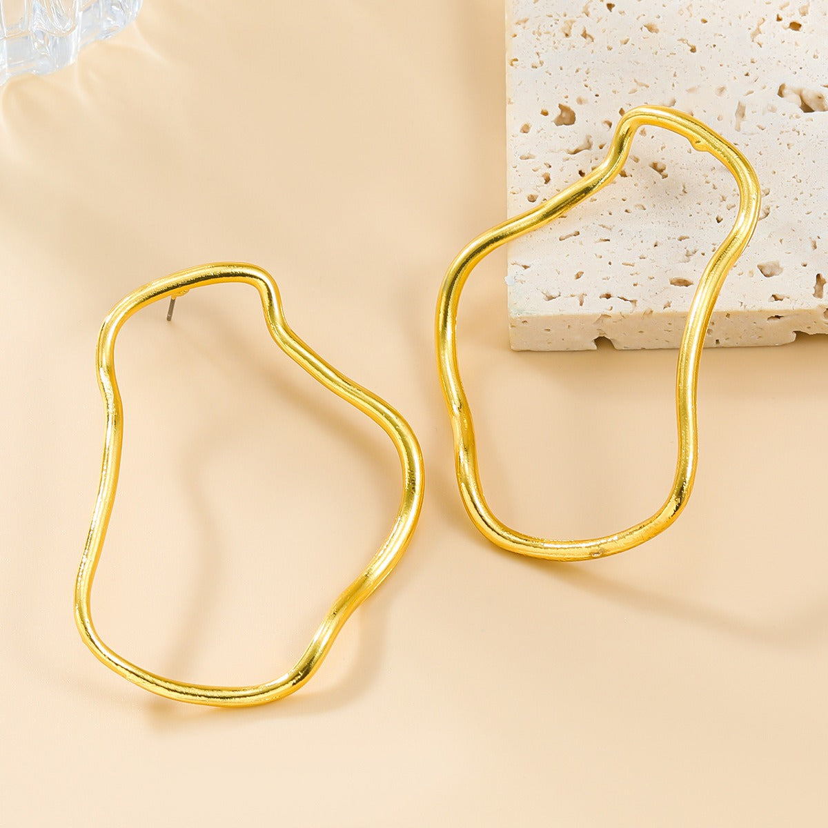 Irregular Geometric Shape Alloy Earrings