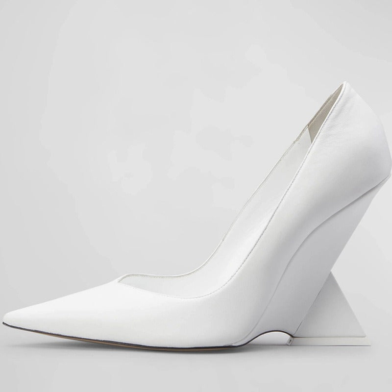 Patent Suede Unconventional High Heel Pumps