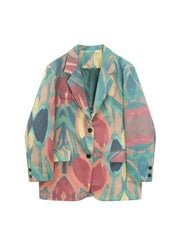 Elegant Graffiti Print Blazer