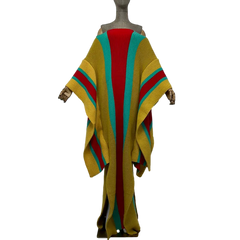 Chic Colorful Knitted Maxi Kaftan - WINI