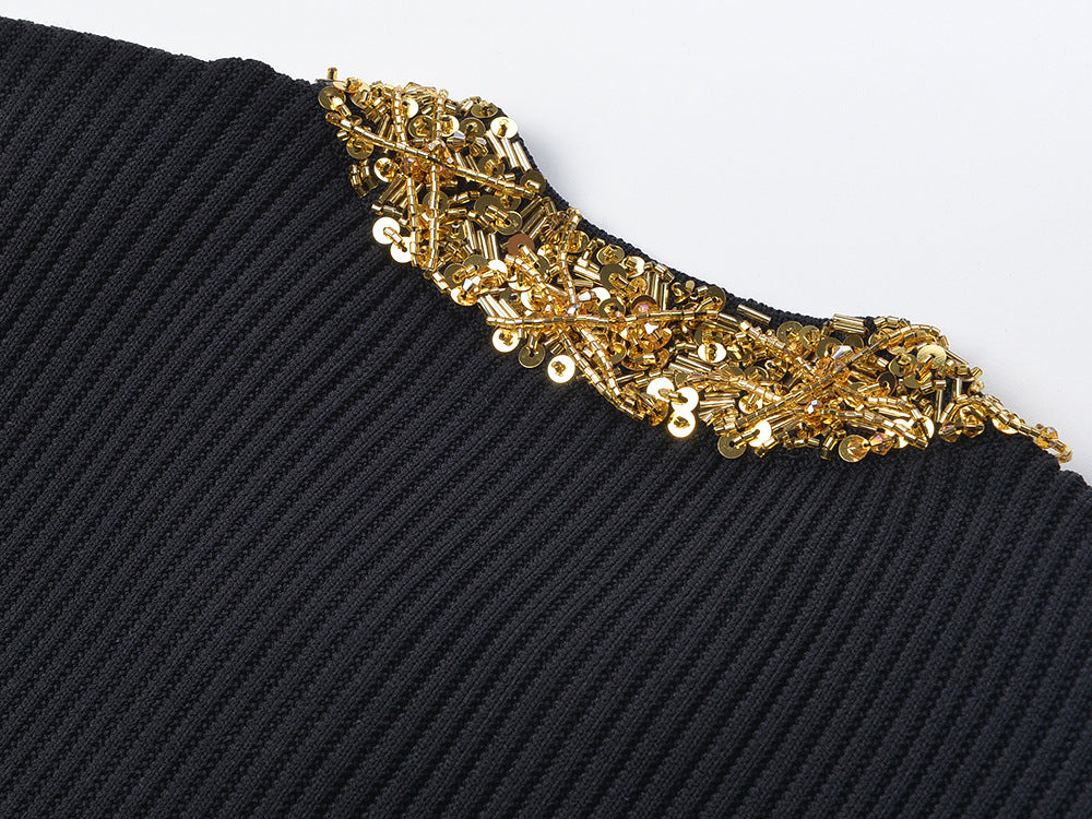 Pre Order:  Beaded Sequined Knit Cardigan