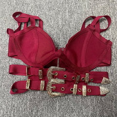 Cami Bandage Metal Buckle Bralette