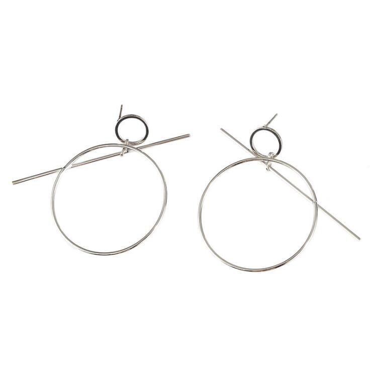 Geometric Double Circle Earrings