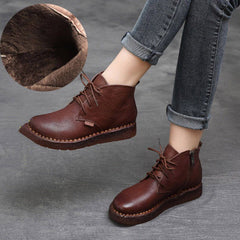 Cozy Autumn Winter Retro Handmade Boots Women 35-42