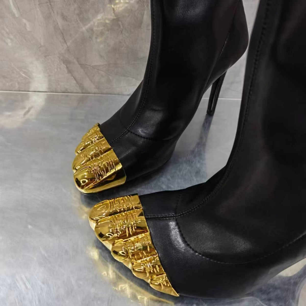 Gold Toe High Slim Heel Boots