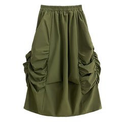 High Elastic Pleated Loose Bud Skirt