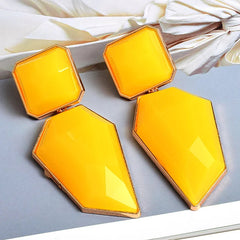 Geometric Shapes Resin Drop Earrings