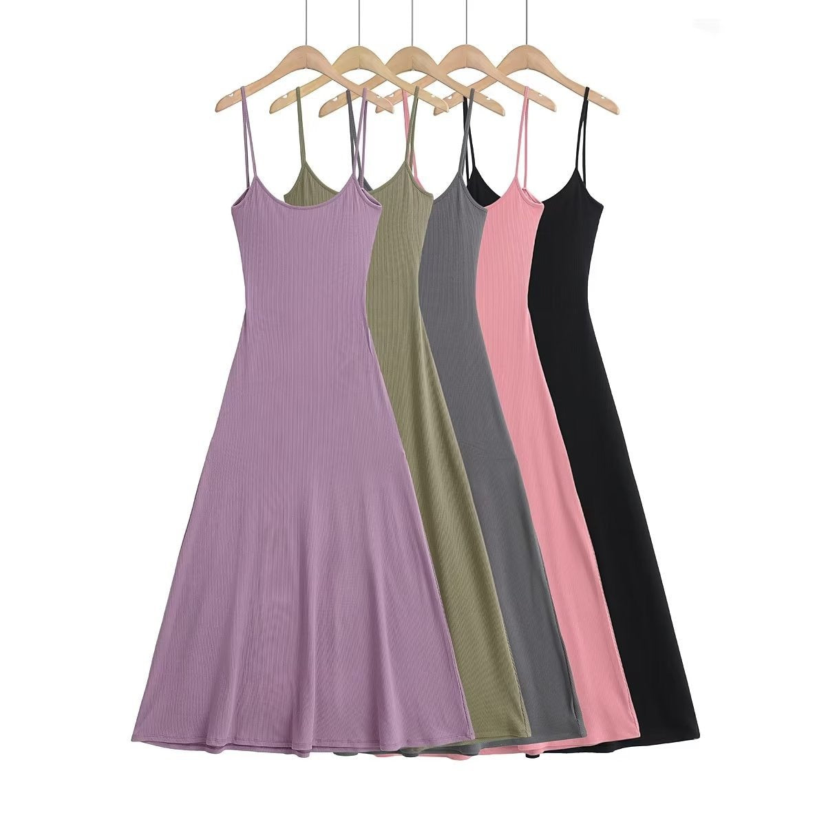 Solid Stretch Sleeveless Maxi Dress