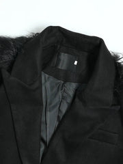 Furry Sleeves Loose Fit Jacket