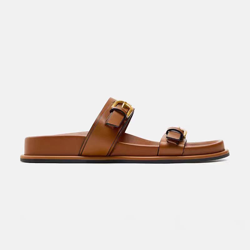 Open Toe Buckle Beach Sandals
