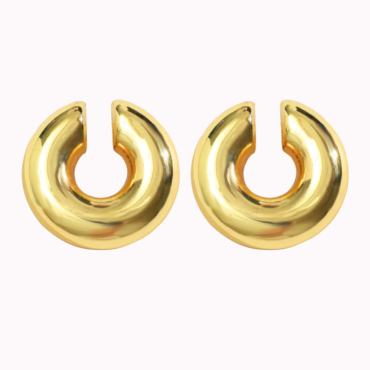 Hollow Thick C-shaped Clip Earrings