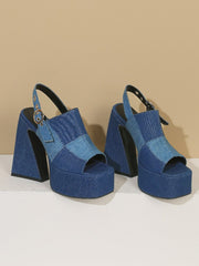 Splice Denim Sandals