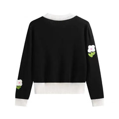 Vintage Flower Knitted Cardigan