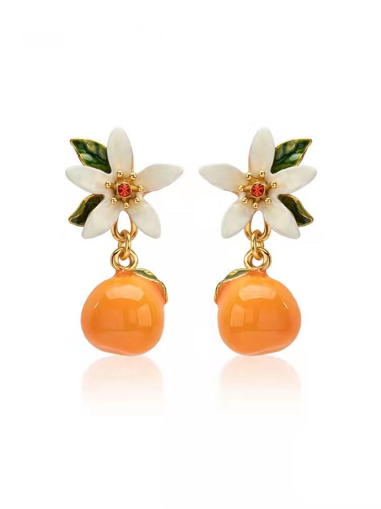 Citrus Gardenia Earrings + Necklace