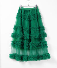 Three Layer Handmade Patchwork A-Line Skirt