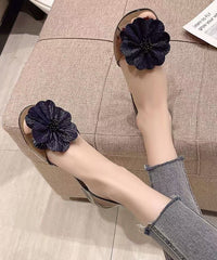 Casual Red Floral Splicing Water Sandals Peep Toe