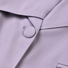 Purple Chest Wrap Soft Collar Coat