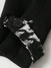 Plaid Spliced Woolen Coat