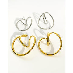 Creative Cursive Gold Plated Earring Ear Clips